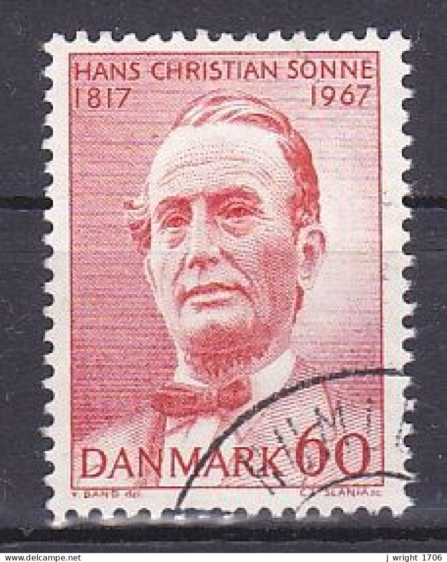 Denmark, 1967, Hans Christian Sonne, 60ø, USED - Oblitérés