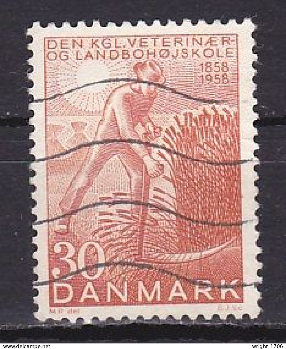 Denmark, 1958, Veterinary & Agricultural Collage Centenary, 30ø, USED - Used Stamps