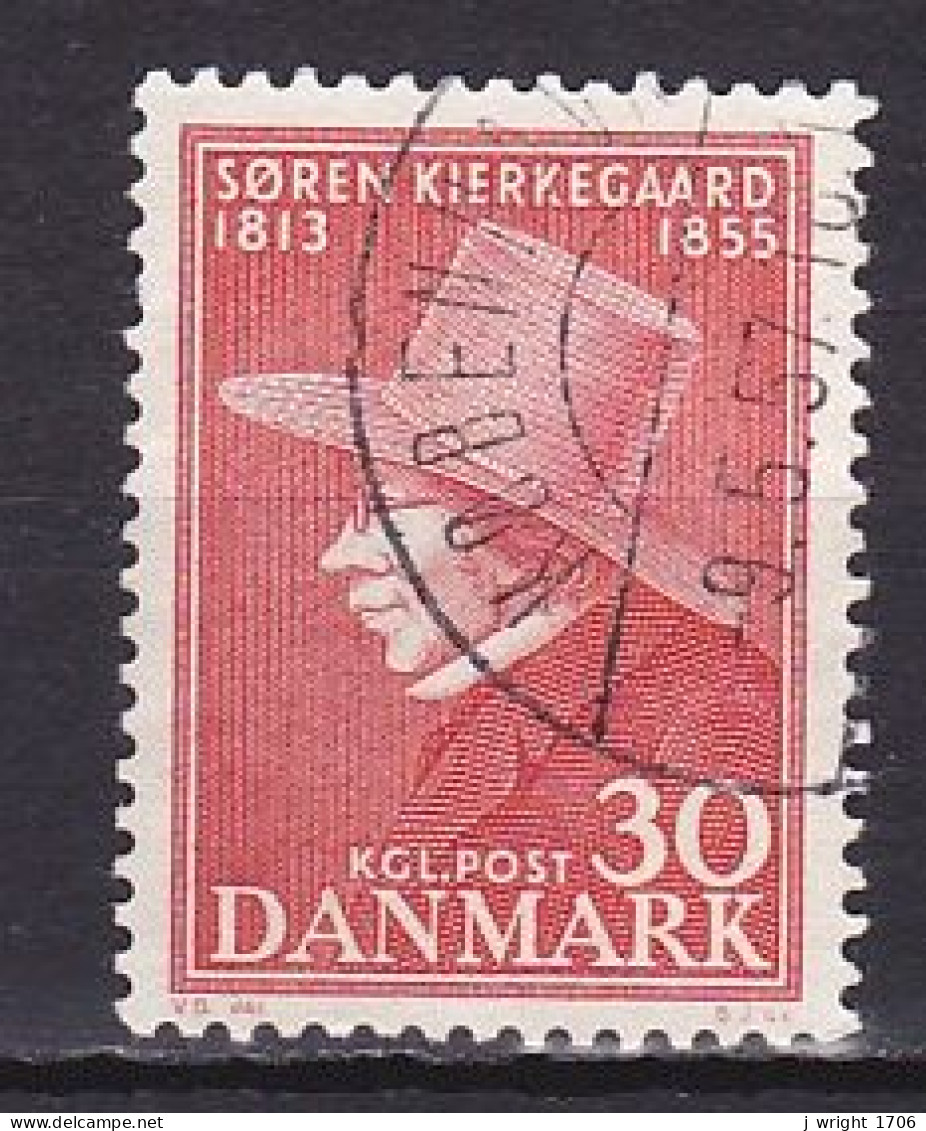 Denmark, 1955, Søren Kierkegaard, 30ø, USED - Usado