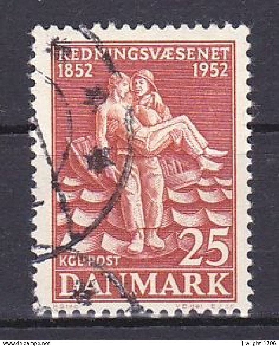 Denmark, 1952, Life Saving Service Centenary, 25ø, USED - Usati