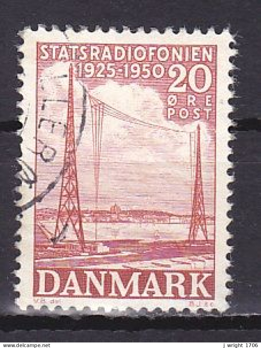 Denmark, 1950, State Broadcasting 25th Anniv. 20ø, USED - Usado