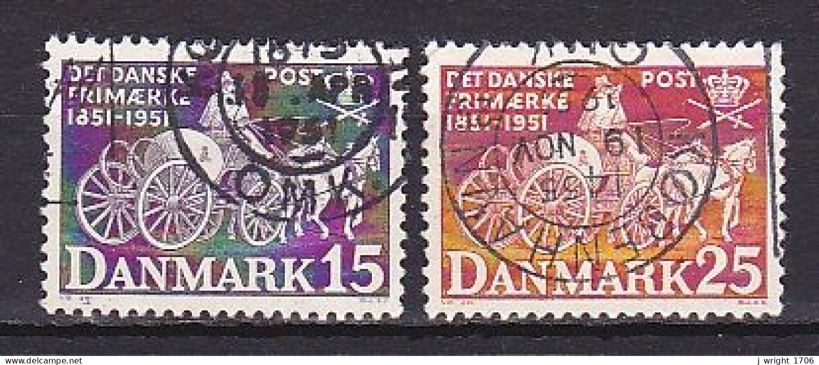 Denmark, 1951, Danish Stamps Centenary, Set, USED - Usado