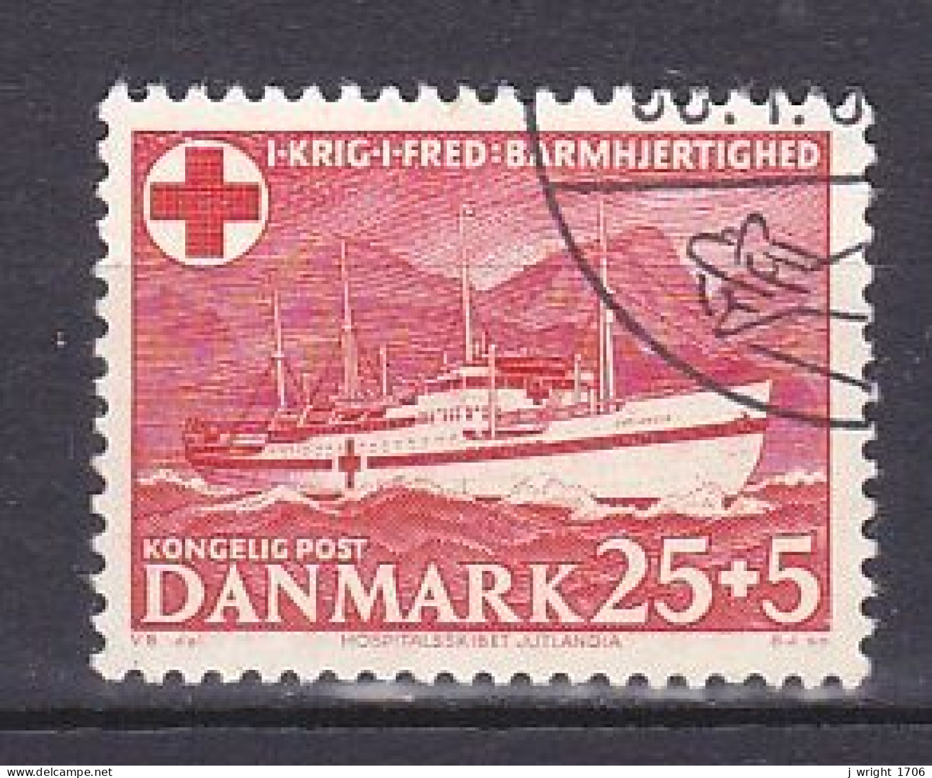 Denmark, 1951, Red Cross, 25ø + 5ø, USED - Usati