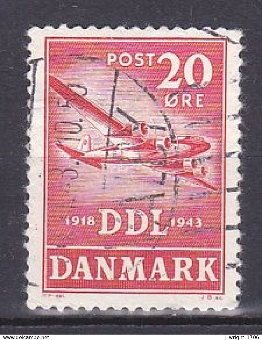 Denmark, 1943, DDL Airlines 25th Anniv, 20ø, USED - Gebraucht