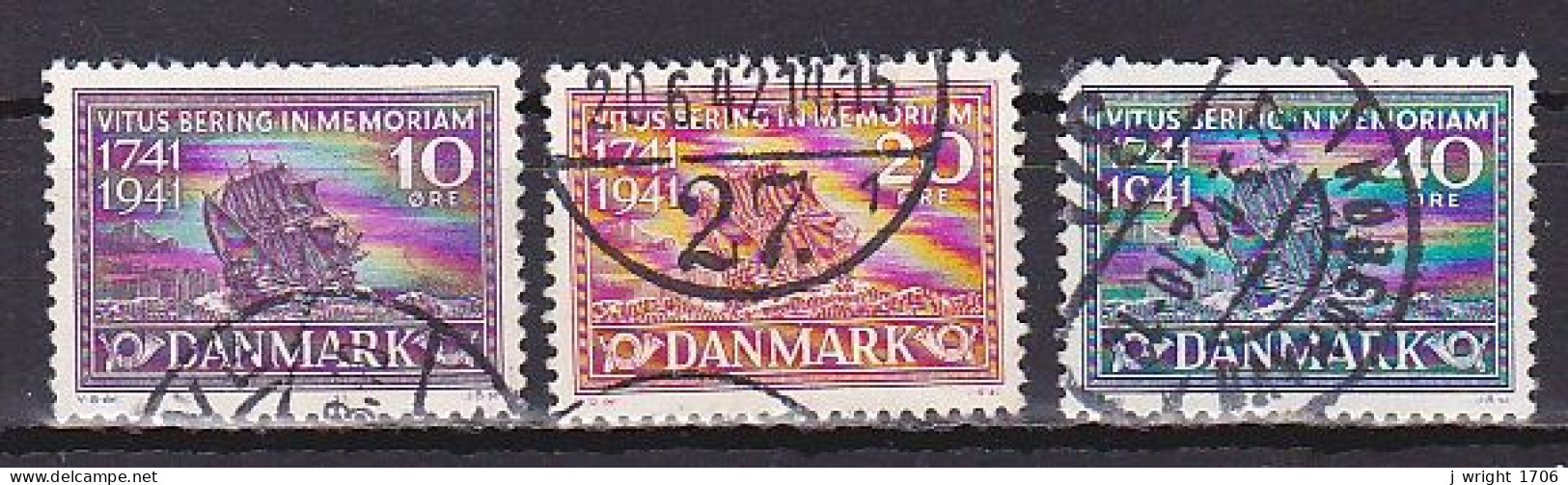 Denmark, 1941, Vitus Bering, Set, USED - Oblitérés