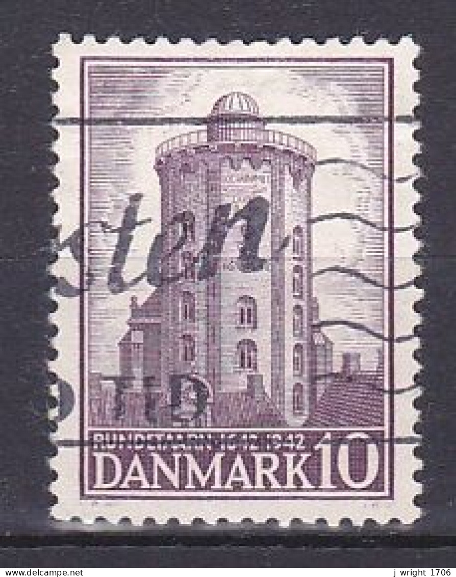 Denmark, 1942, Round Tower 300th Anniv. 10ø, USED - Oblitérés