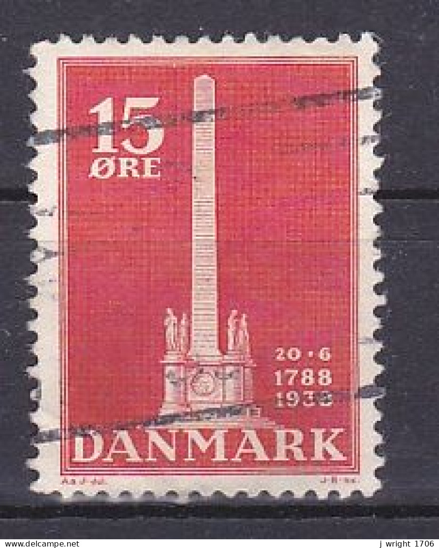 Denmark, 1938, Abolition Of Serfdom 150th Anniv, 15ø, USED - Used Stamps