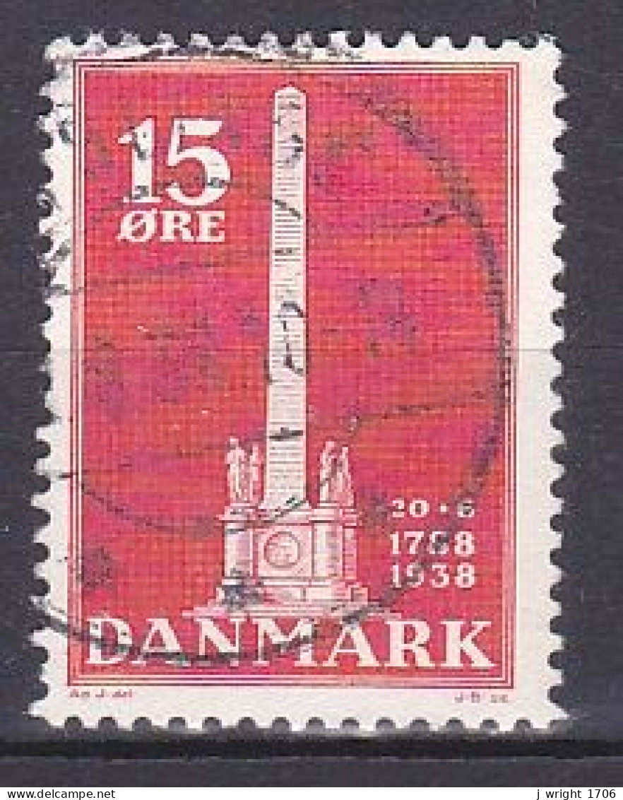 Denmark, 1938, Abolition Of Serfdom 150th Anniv, 15ø, USED - Oblitérés