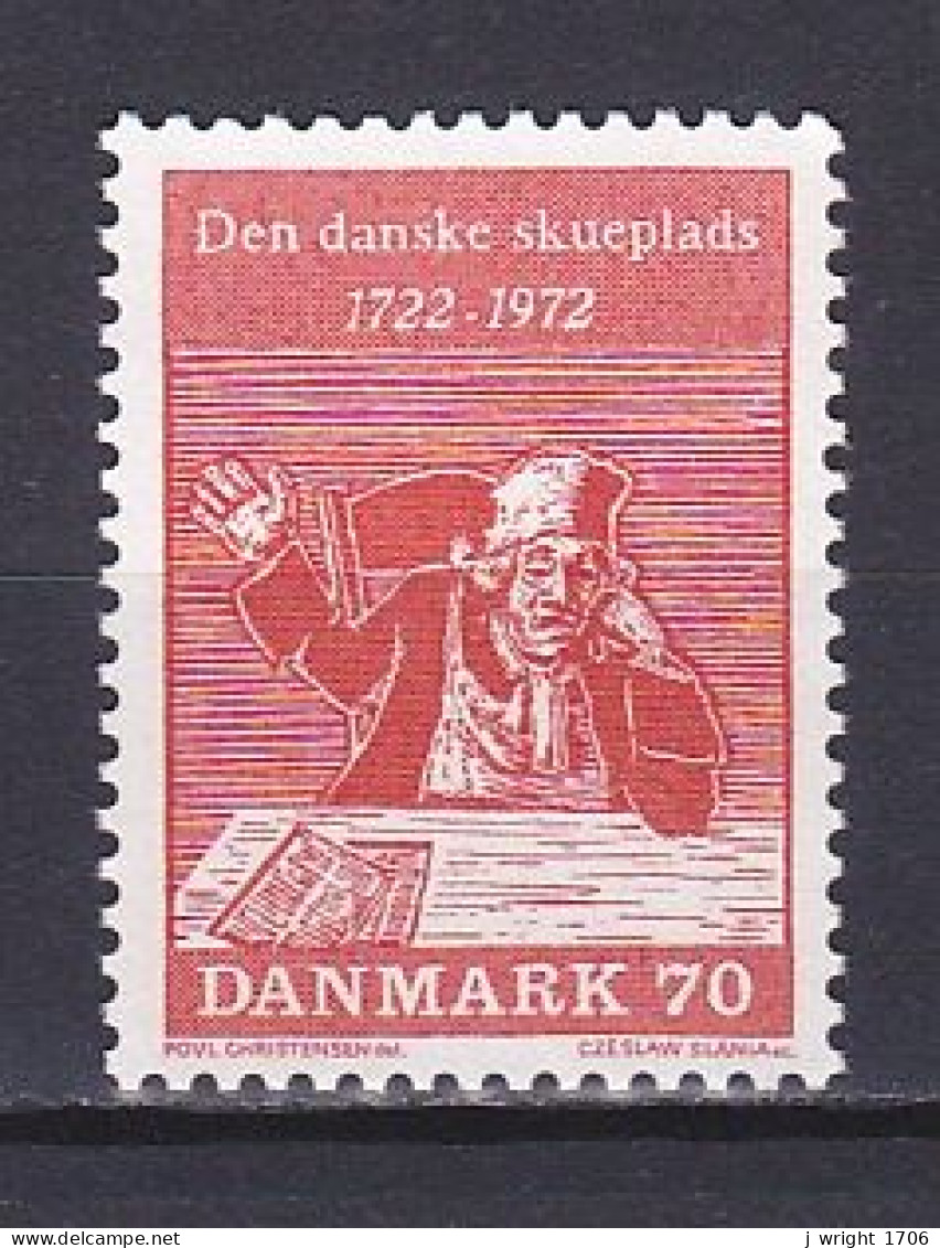 Denmark, 1972, Theatre In Denmark & Holberg's Comedies, 70ø, MH - Nuevos