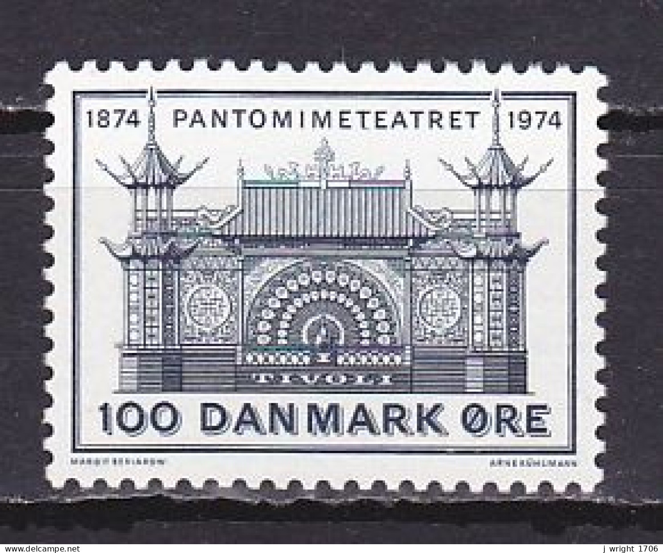 Denmark, 1974, Tivoli Pantomime Theatre Centenary, 100ø, MH - Ungebraucht