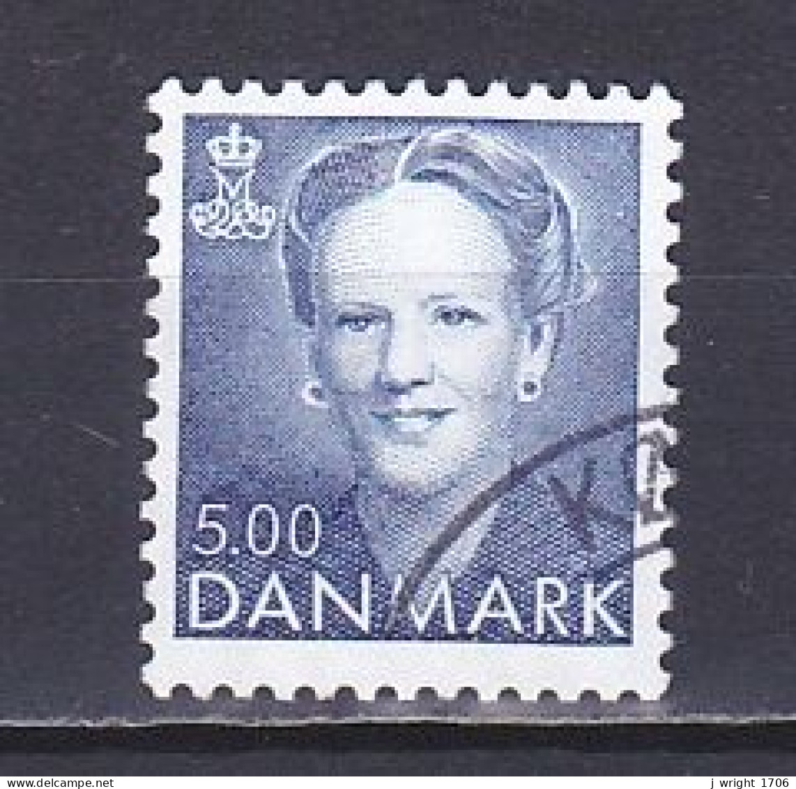 Denmark, 1992, Queen Margrethe II, 5.00kr, USED - Usado