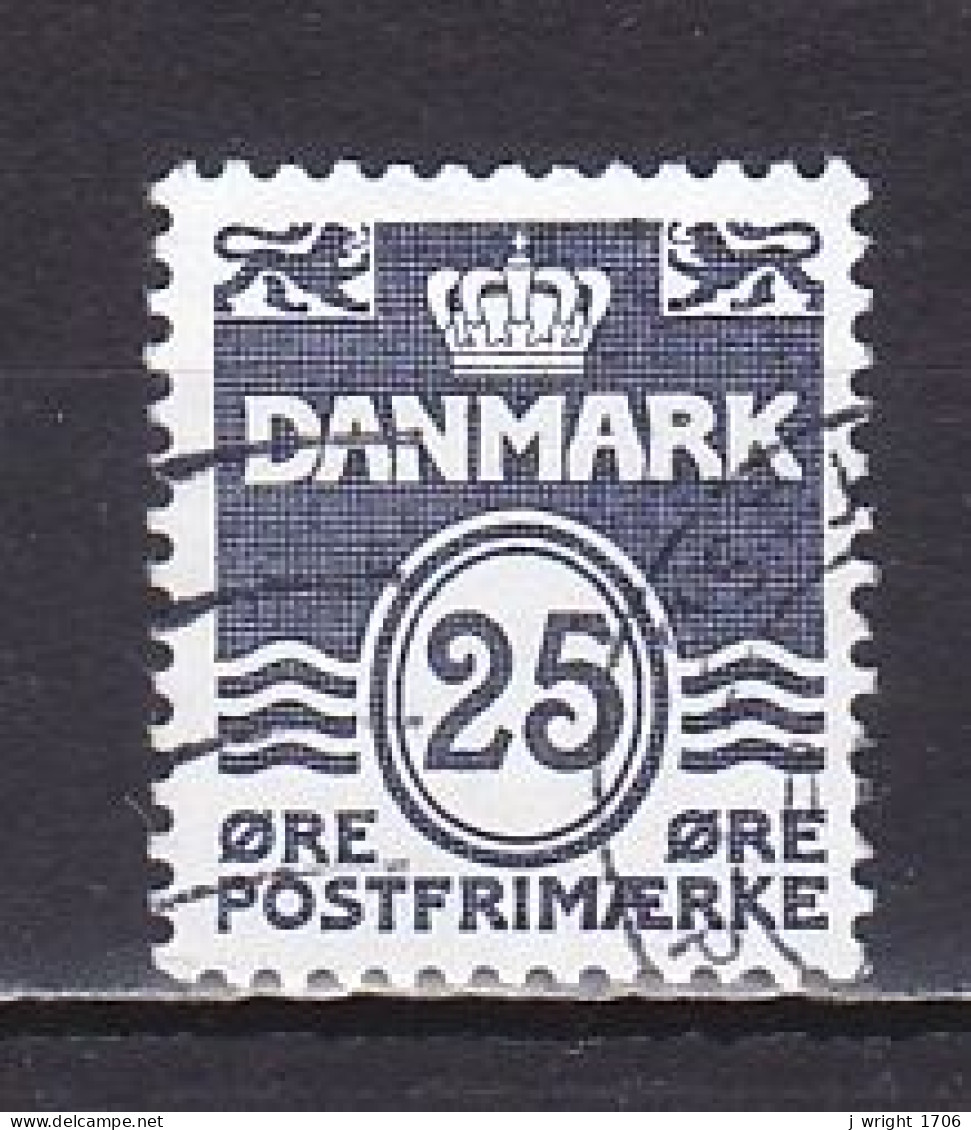 Denmark, 1990, Numeral & Wave Lines, 25ø, USED - Oblitérés