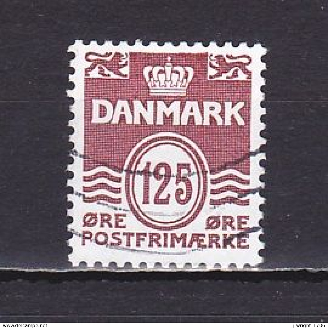 Denmark, 1990, Numeral & Wave Lines, 125ø, USED - Used Stamps