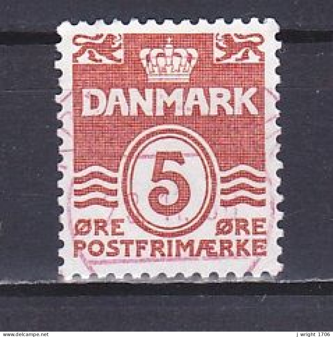 Denmark, 1989, Numeral & Wave Lines, 5ø, USED - Used Stamps