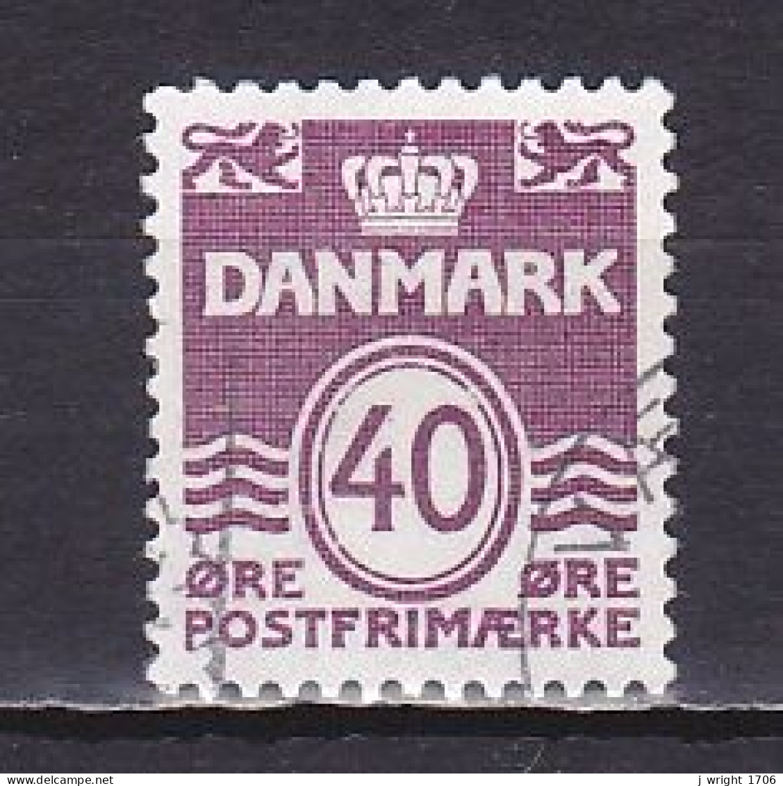 Denmark, 1981, Numeral & Wave Lines, 40ø, USED - Gebraucht