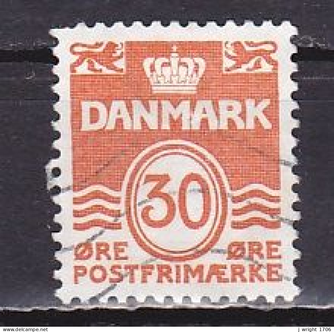 Denmark, 1981, Numeral & Wave Lines, 30ø, USED - Gebruikt