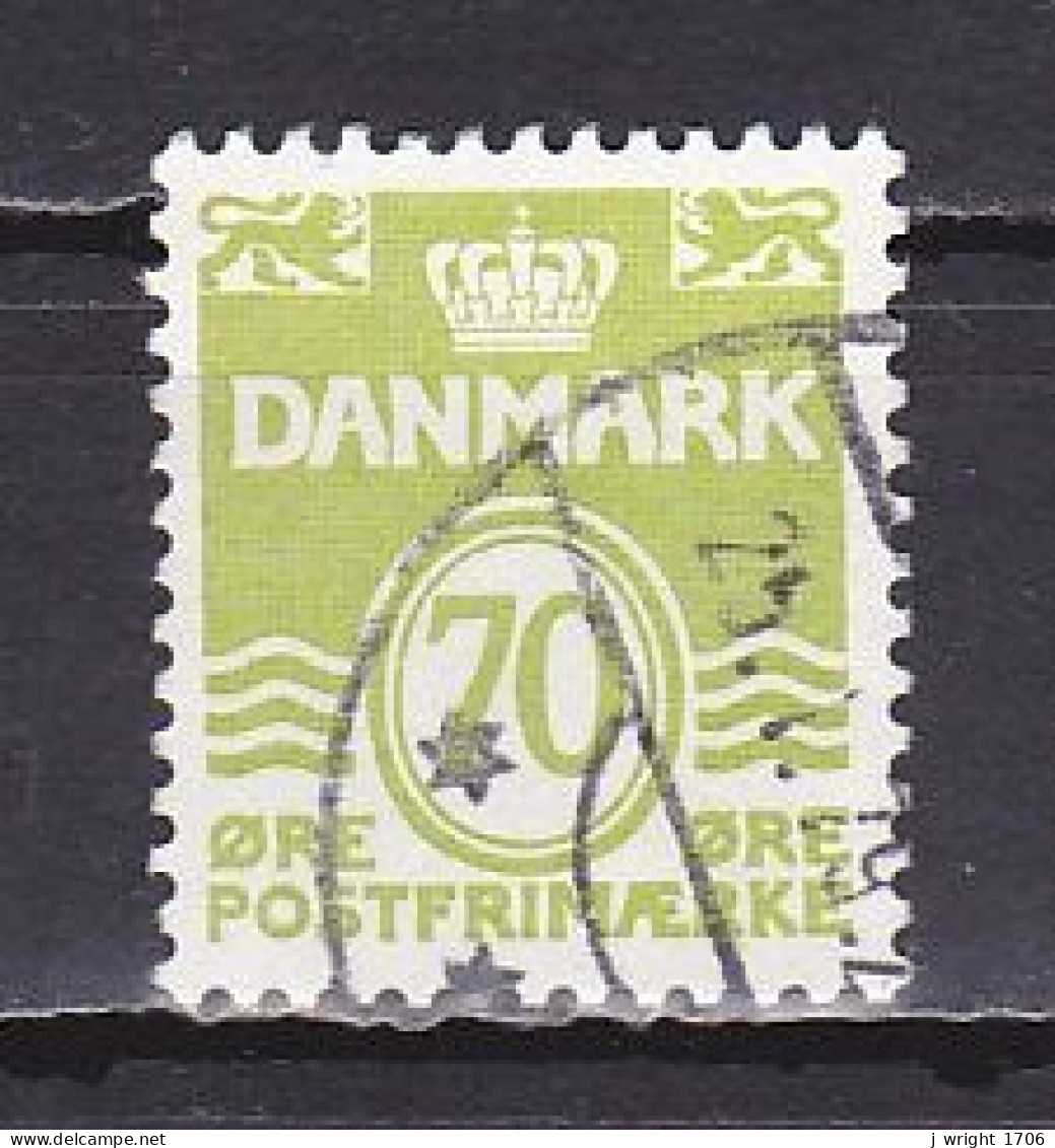 Denmark, 1977, Numeral & Wave Lines, 70ø, USED - Gebruikt
