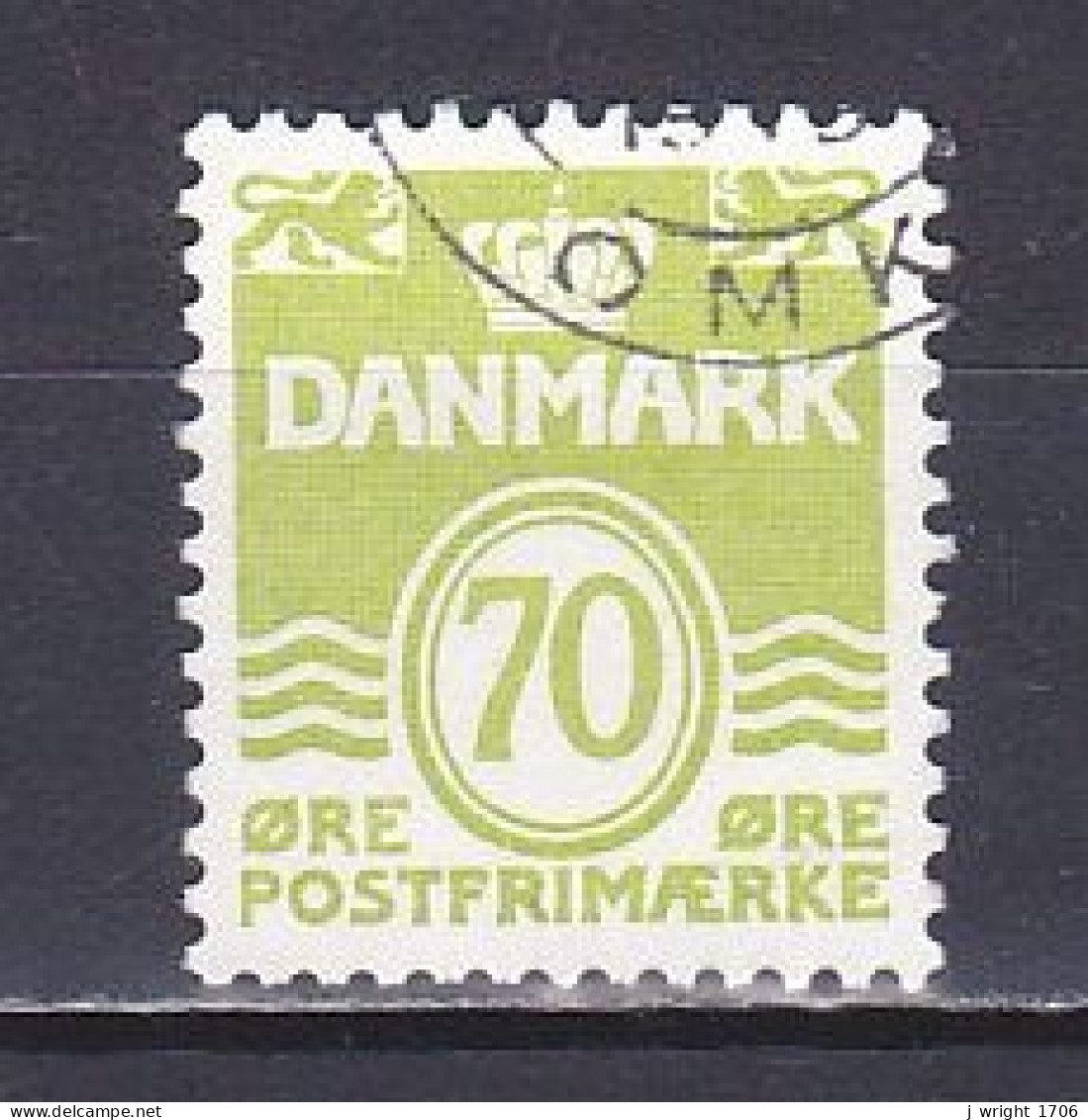 Denmark, 1977, Numeral & Wave Lines, 70ø, USED - Gebraucht