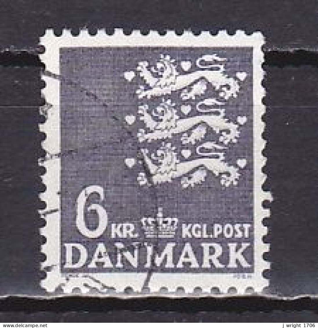 Denmark, 1976, Coat Of Arms, 6kr, USED - Gebruikt