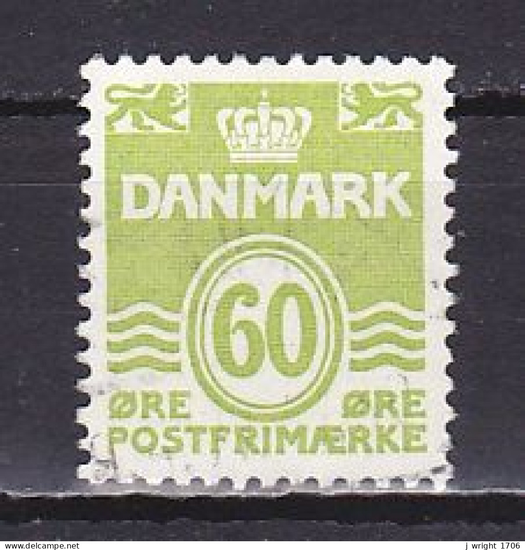 Denmark, 1976, Numeral & Wave Lines, 60ø, USED - Oblitérés