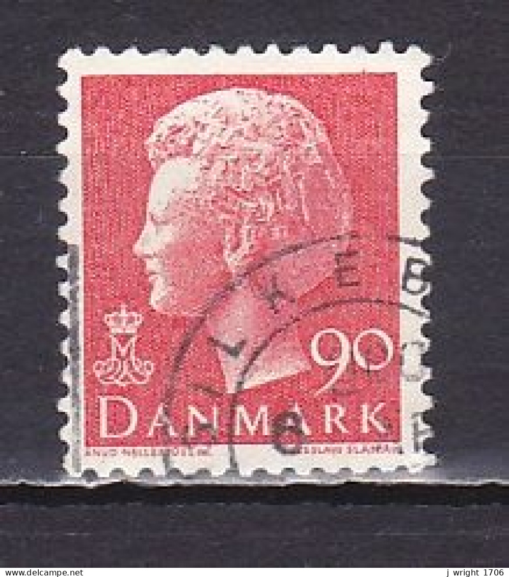 Denmark, 1974, Queen Margrethe II/Ordinary Paper, 90ø/Red, USED - Gebruikt