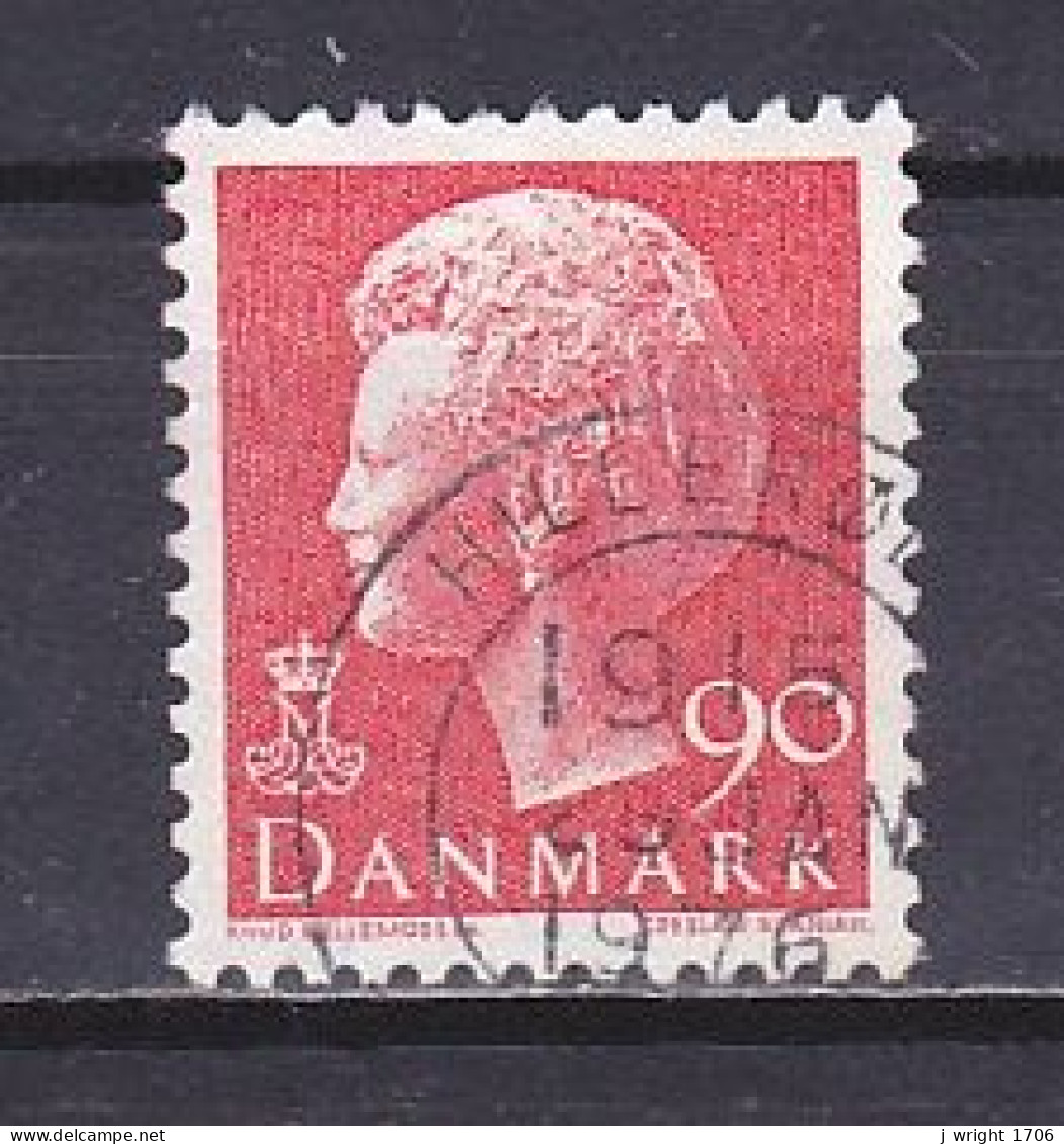 Denmark, 1974, Queen Margrethe II/Ordinary Paper, 90ø/Red, USED - Gebruikt