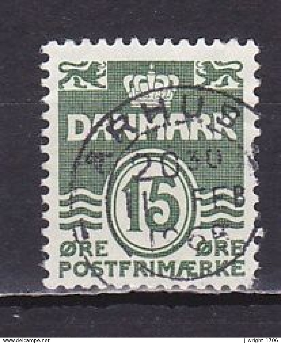Denmark, 1963, Numeral & Wave Lines, 15ø/Fluorescent, USED - Usado