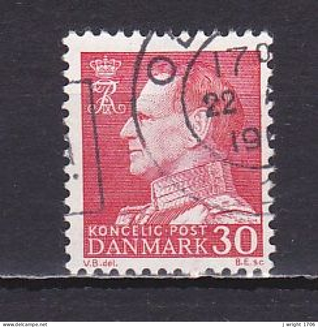 Denmark, 1961, King Frederik IX, 30ø, USED - Oblitérés