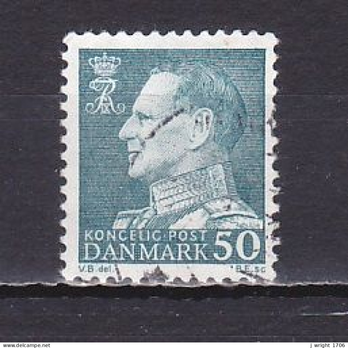 Denmark, 1961, King Frederik IX, 50ø, USED - Oblitérés