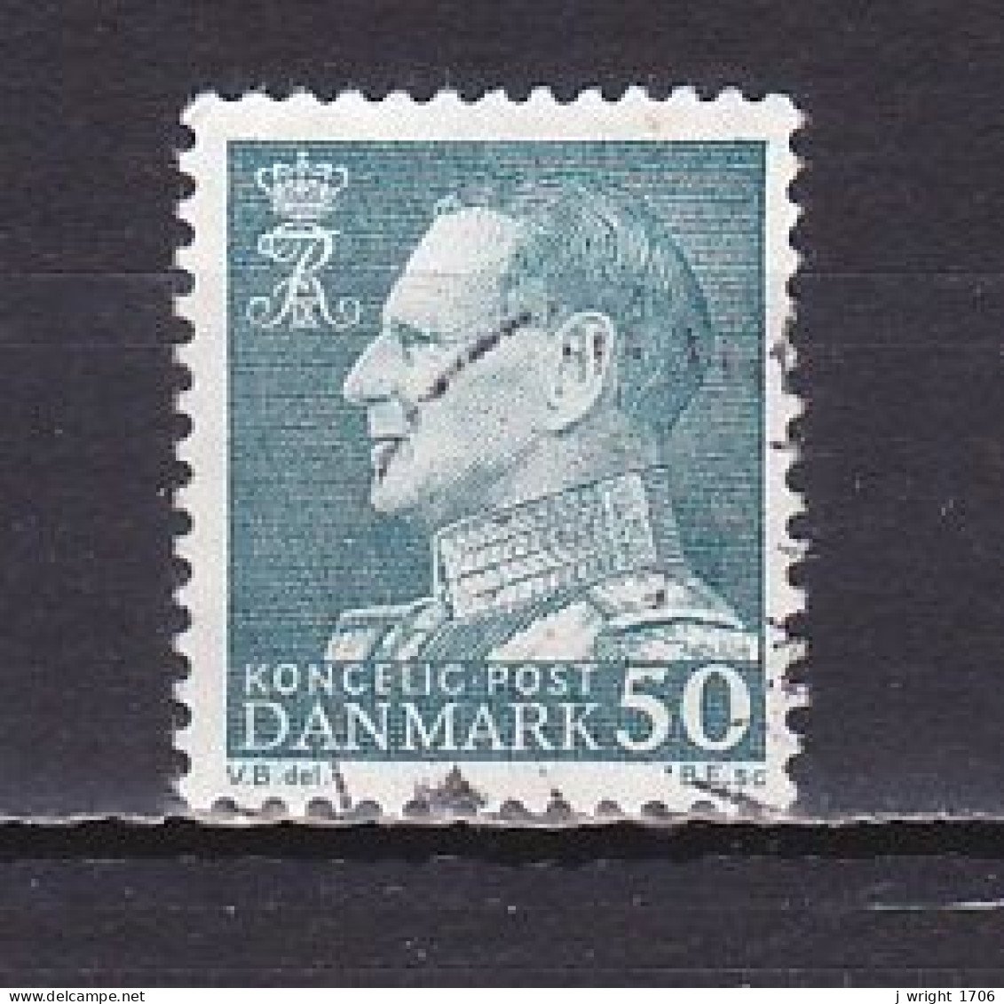 Denmark, 1961, King Frederik IX, 50ø, USED - Usati