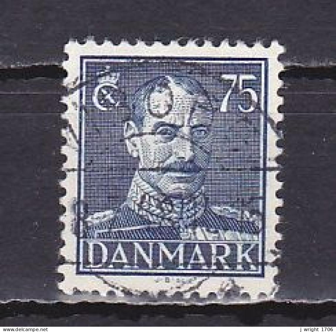 Denmark, 1946, King Christian X, 75ø, USED - Oblitérés