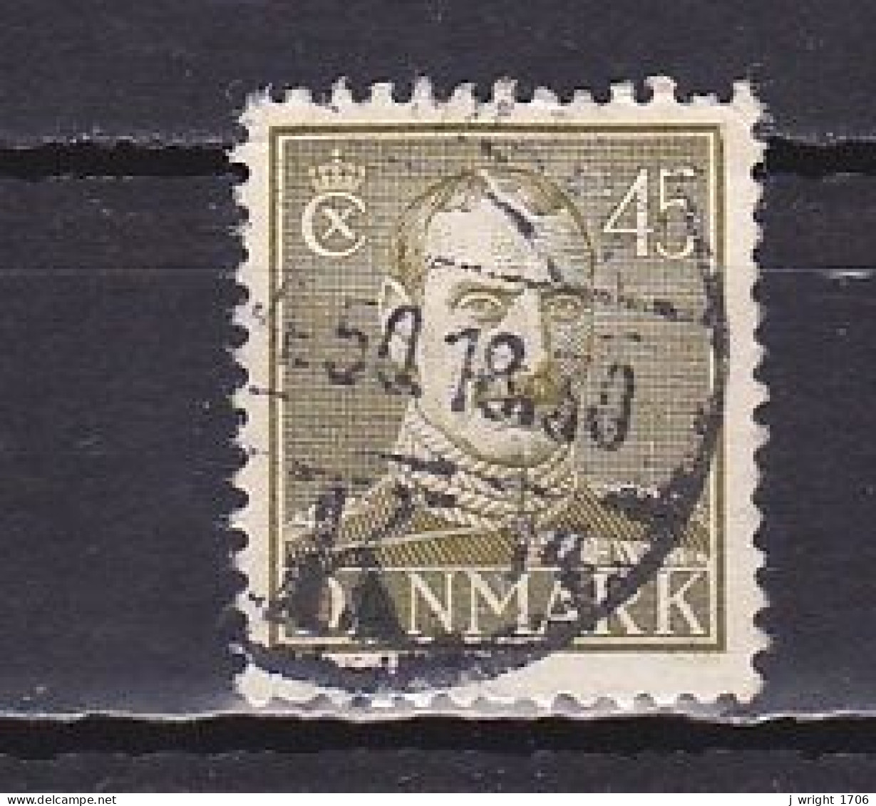 Denmark, 1946, King Christian X, 45ø, USED - Oblitérés