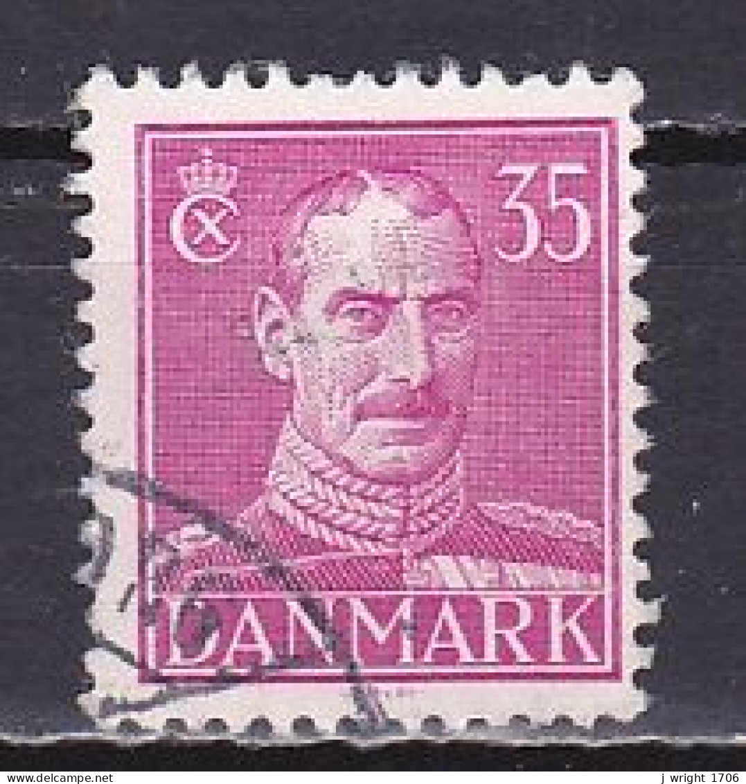 Denmark, 1944, King Christian X, 35ø/Purple, USED - Gebraucht