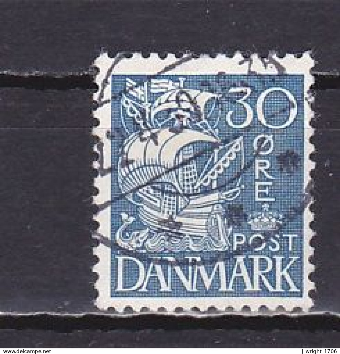 Denmark, 1934, Caraval/Hatched Background, 30ø/Blue, USED - Oblitérés