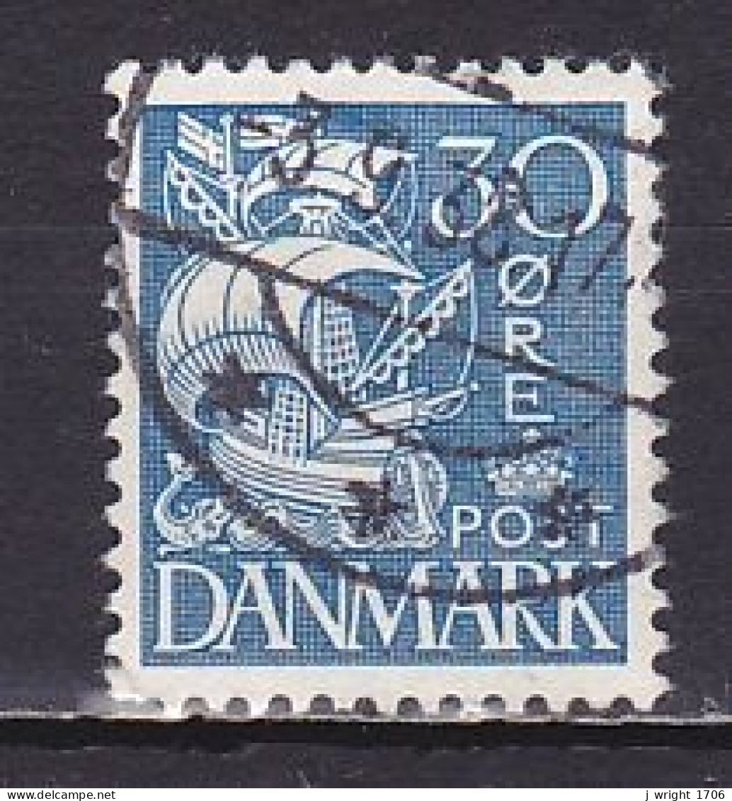 Denmark, 1934, Caraval/Hatched Background, 30ø/Blue, USED - Oblitérés