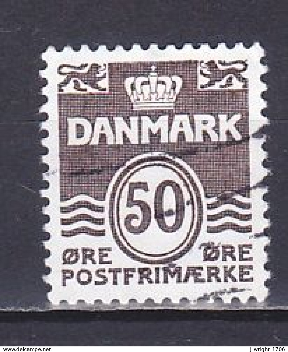 Denmark, 1974, Numeral & Wave Lines, 50ø, USED - Gebruikt