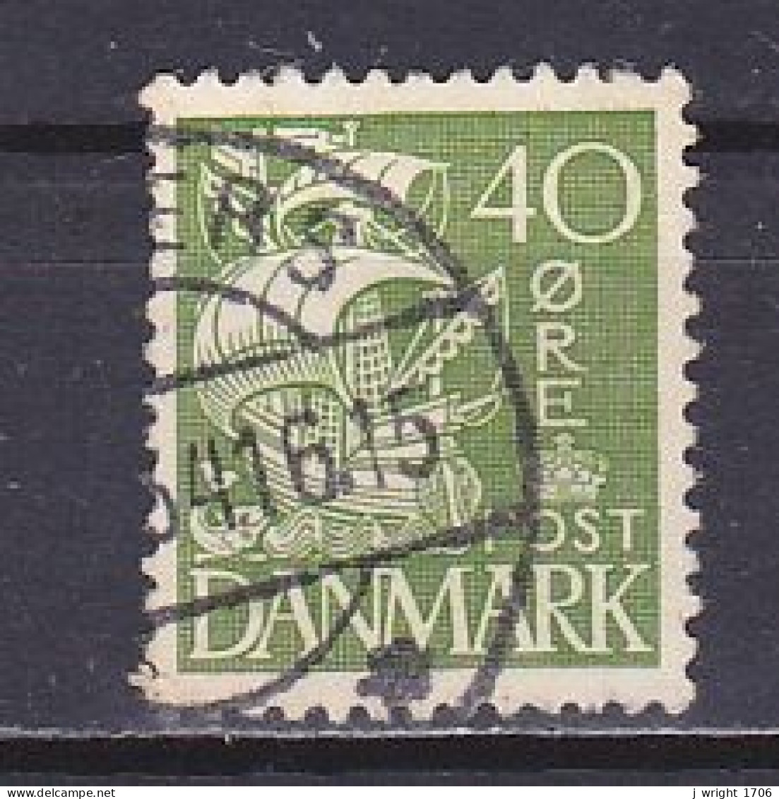 Denmark, 1933, Caraval/Hatched Background, 40ø, USED - Oblitérés