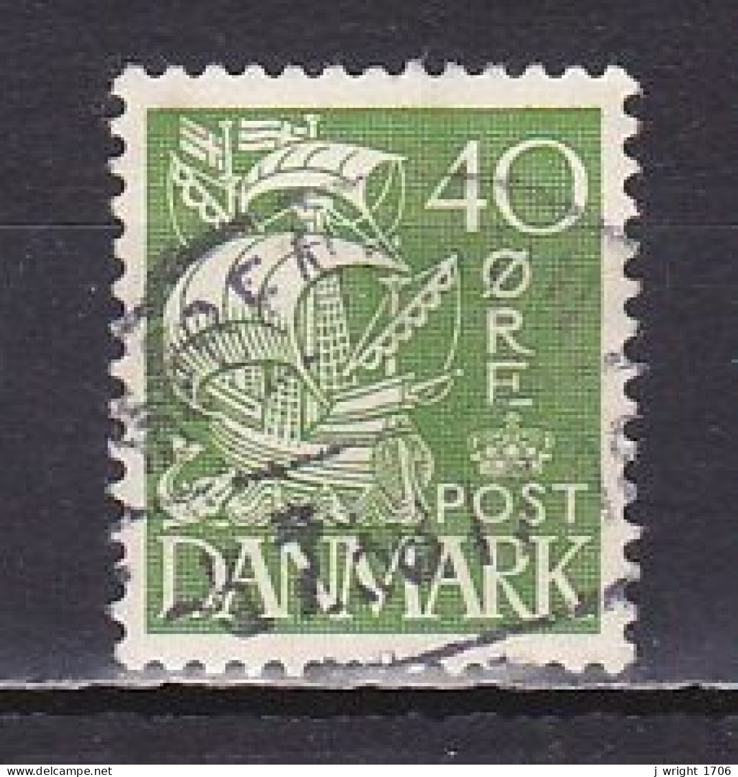 Denmark, 1933, Caraval/Hatched Background, 40ø, USED - Oblitérés