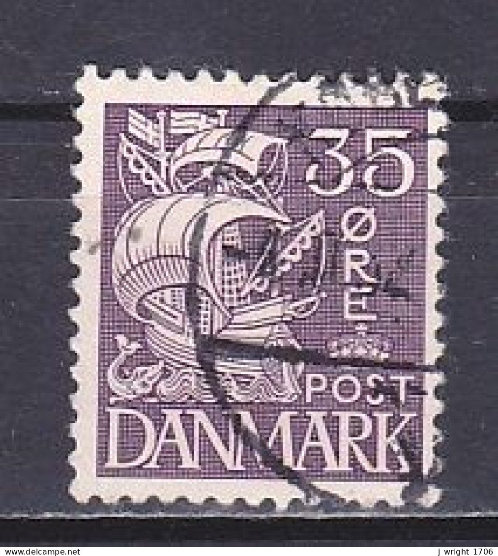 Denmark, 1933, Caraval/Hatched Background, 35ø, USED - Gebraucht