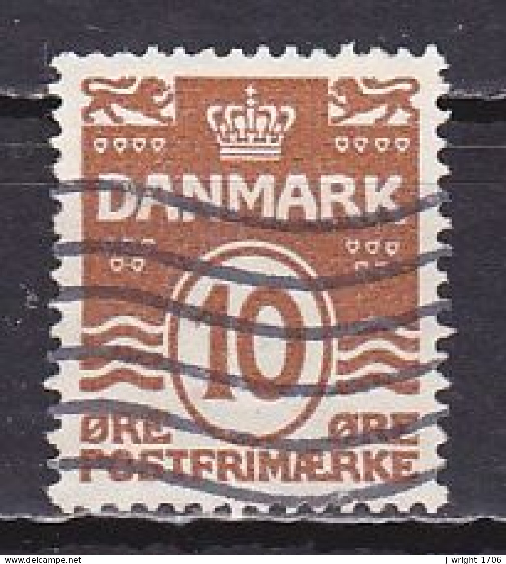 Denmark, 1930, Numeral & Wave Lines, 10ø, USED - Used Stamps