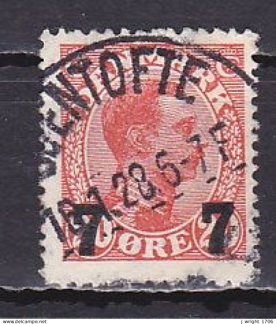 Denmark, 1927, King Christian X/Overprint, 7ø On 20ø, USED - Gebraucht