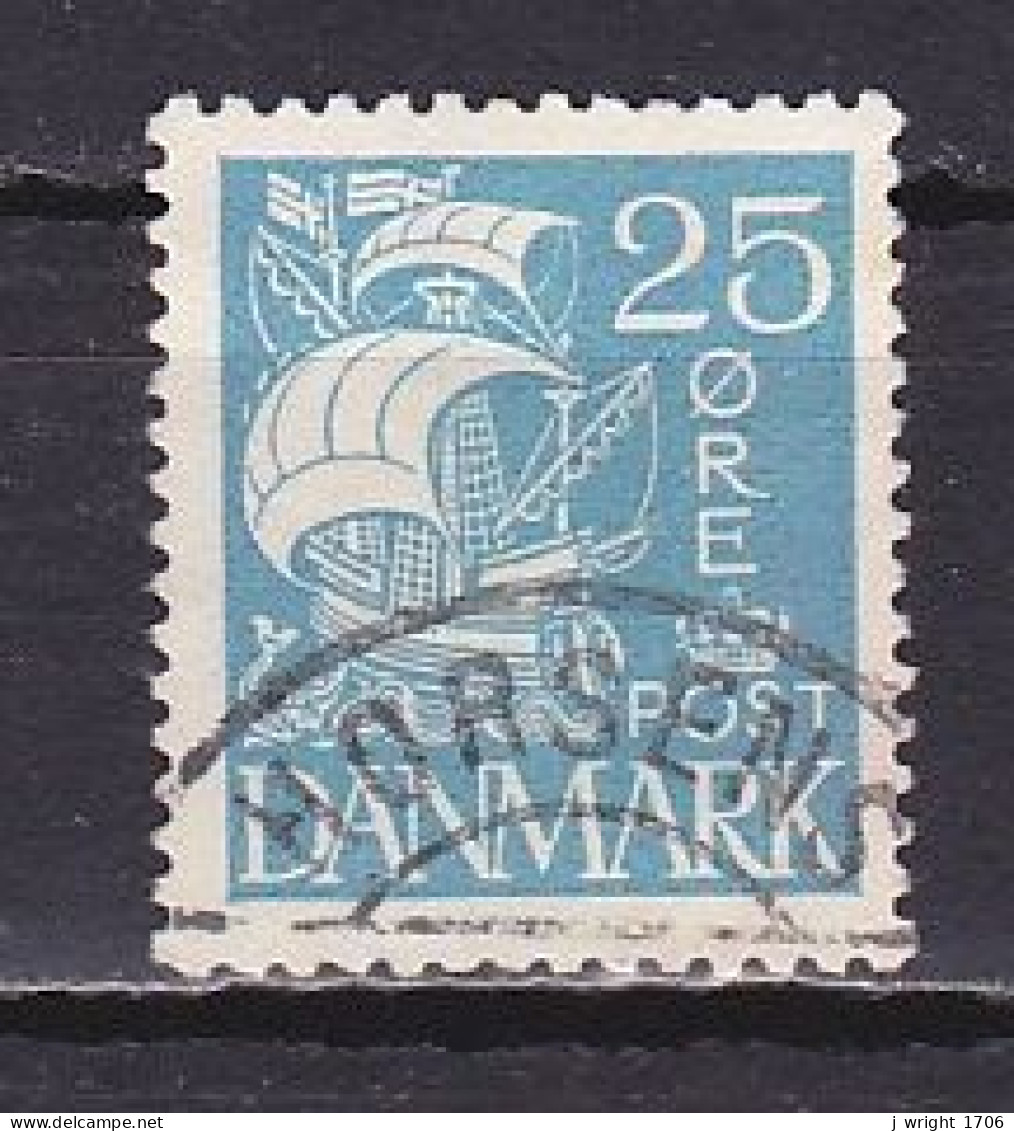 Denmark, 1927, Caravel/Solid Background, 25ø, USED - Oblitérés