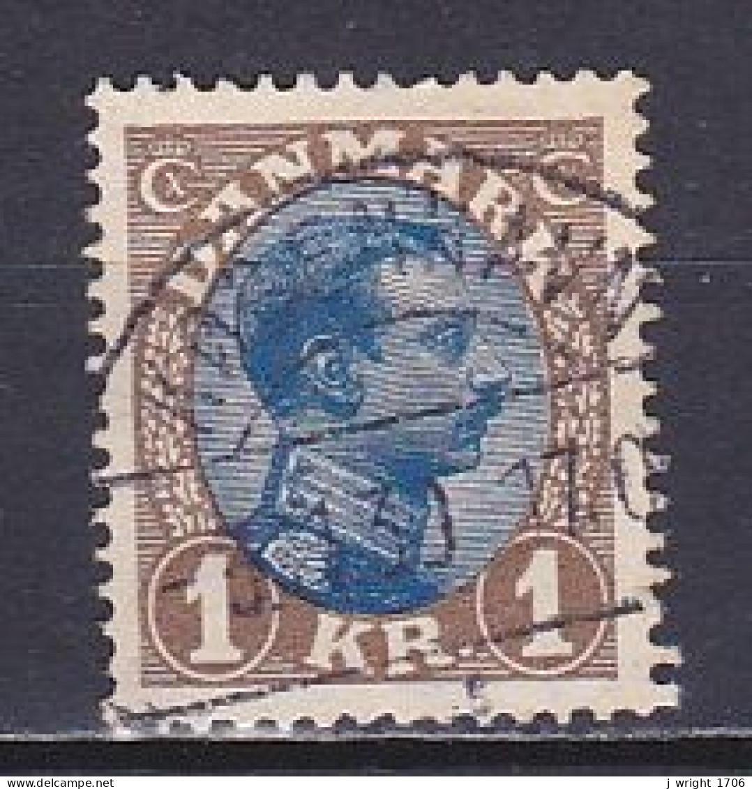 Denmark, 1922, King Christian X, 1kr, USED - Usati