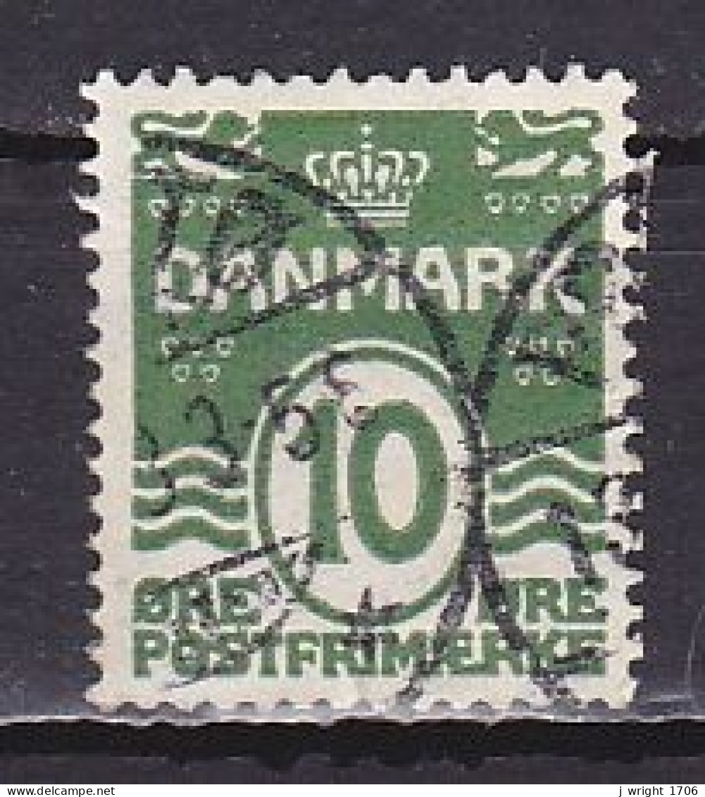 Denmark, 1921, Numeral & Wave Lines, 10ø, USED - Used Stamps