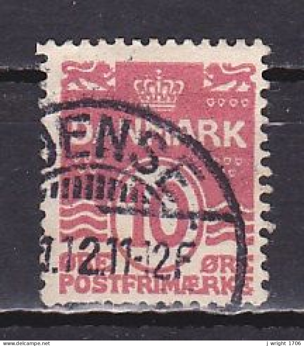 Denmark, 1912, Numeral & Wave Lines, 10ø, USED - Usado