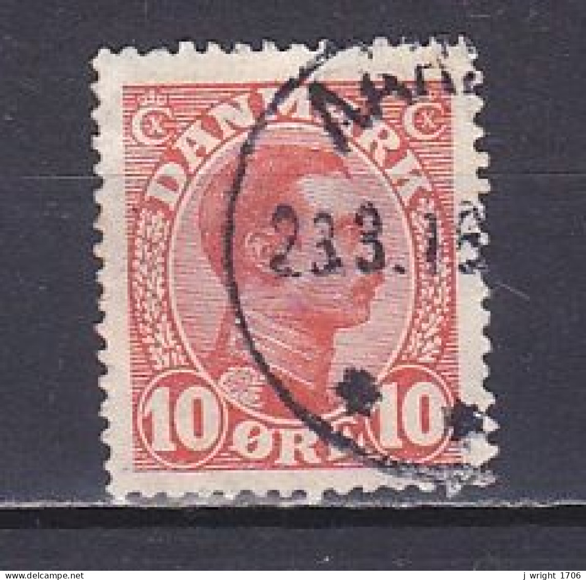 Denmark, 1913, King Christian X, 10ø, USED - Usado