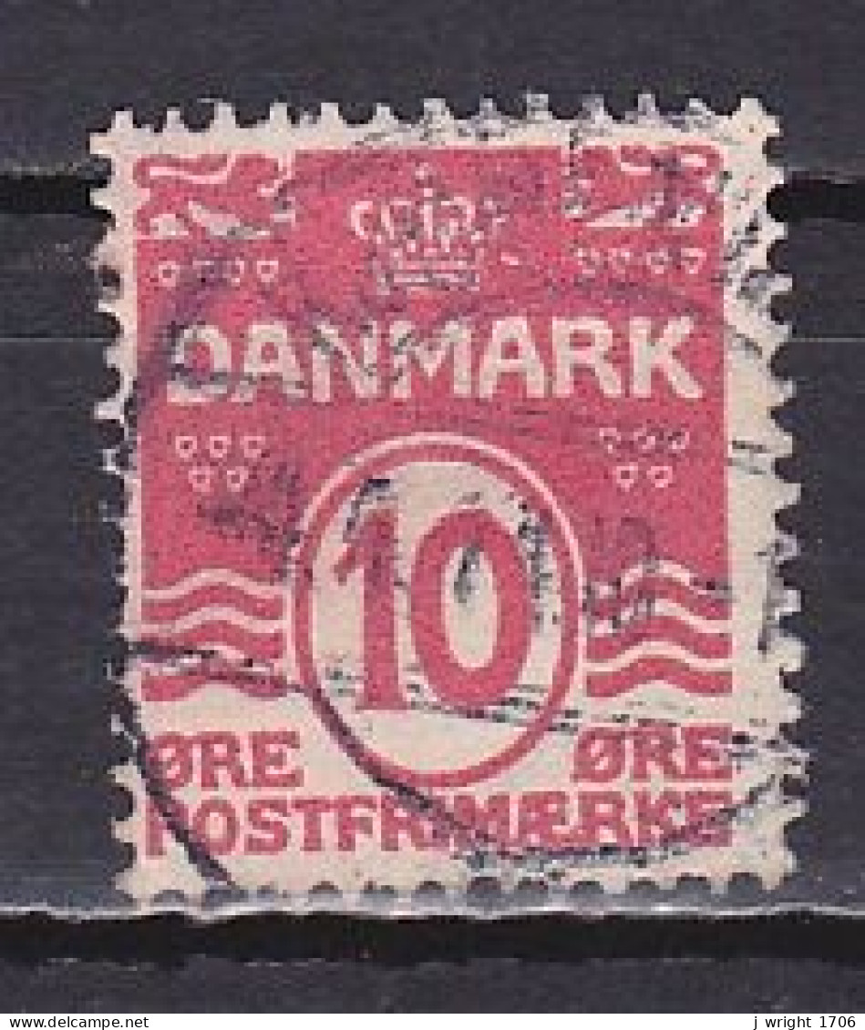 Denmark, 1912, Numeral & Wave Lines, 10ø, USED - Gebruikt