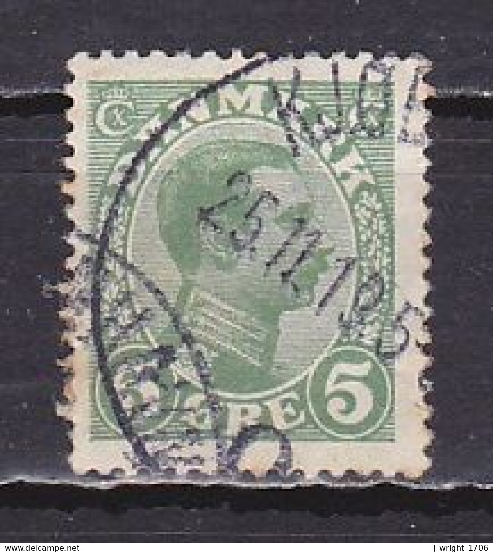 Denmark, 1913, King Christian X, 5ø, USED - Gebraucht