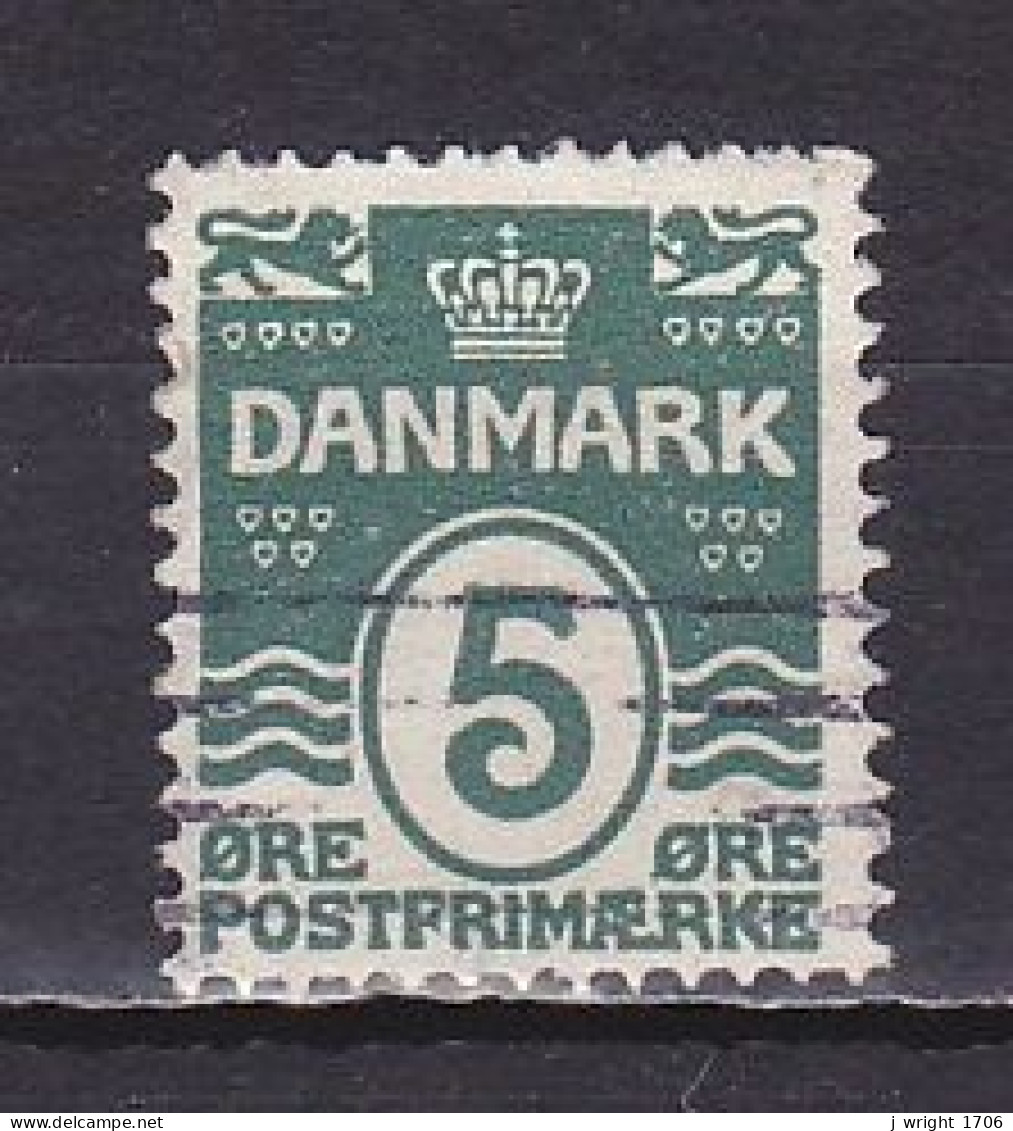 Denmark, 1912, Numeral & Wave Lines, 5ø, USED - Oblitérés