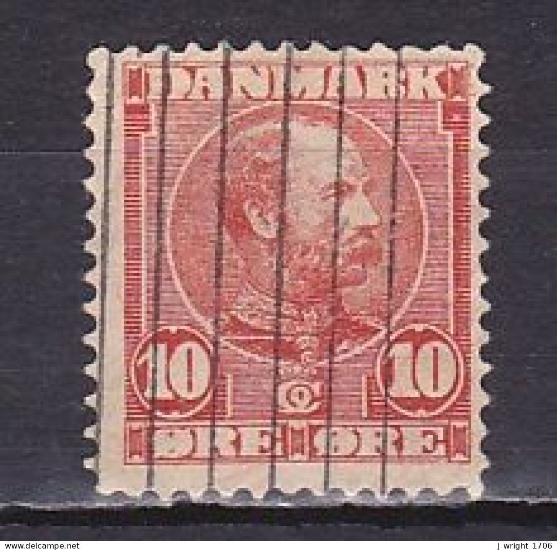 Denmark, 1904, King Christian IX/Horizontal Lines, 10ø, USED - Gebraucht